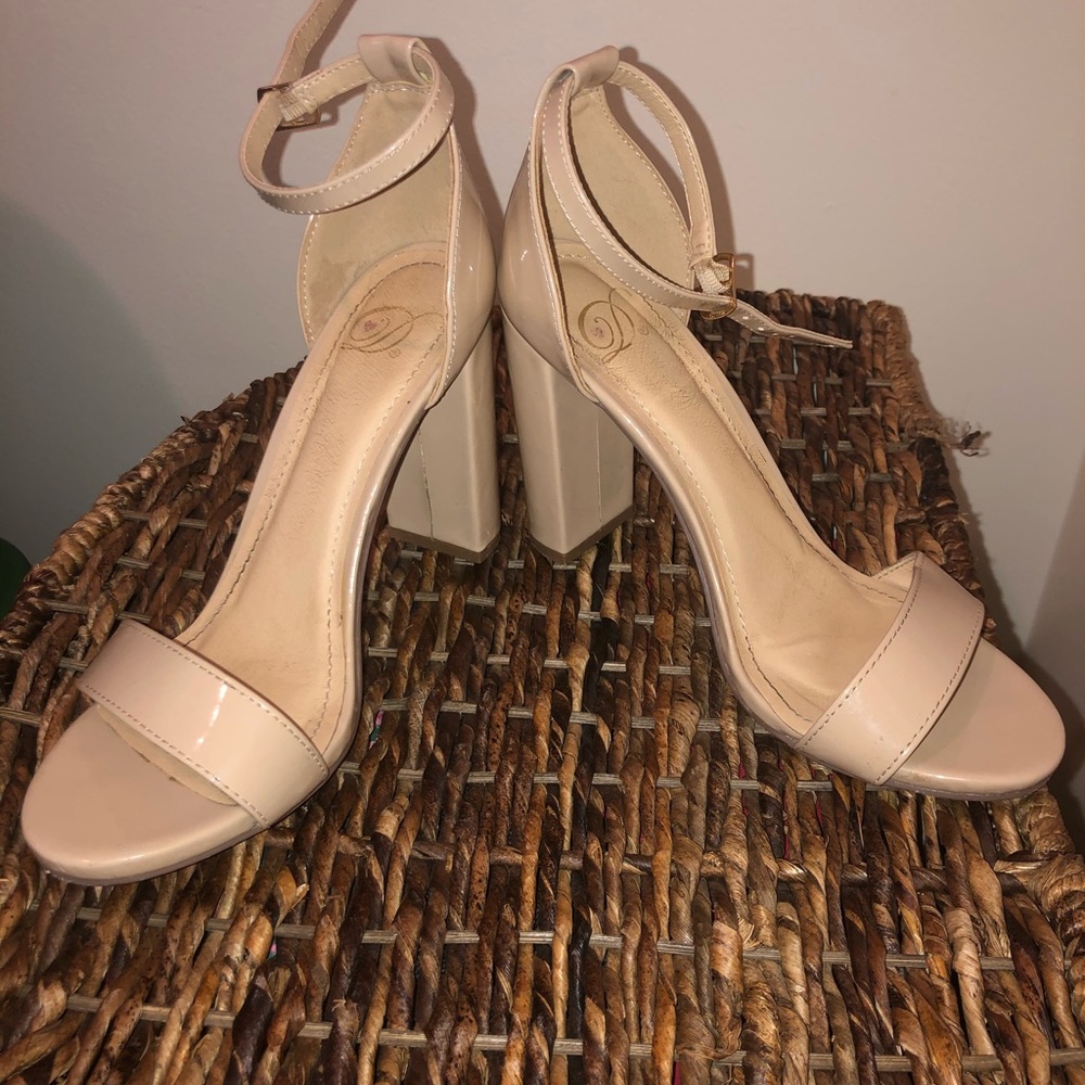 3 inch tan block heel!